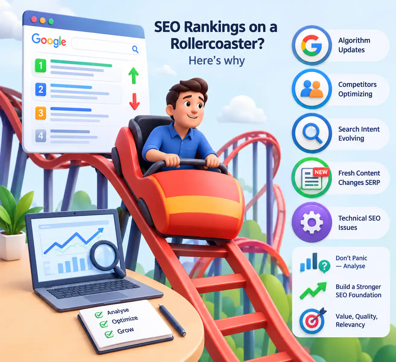 SEO Rankings on a Rollercoaster
